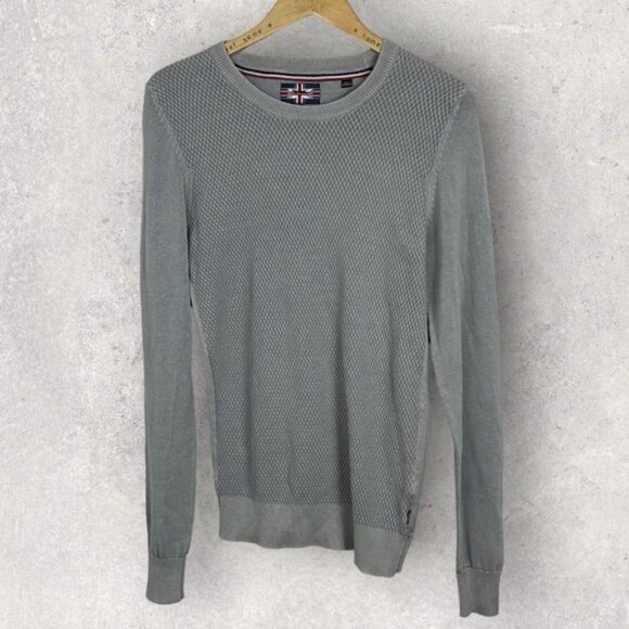 Soul of London Grey Cable Knit Crew‎ Neck Pullover Sweater Size Small Waffle S - Picture 1 of 8